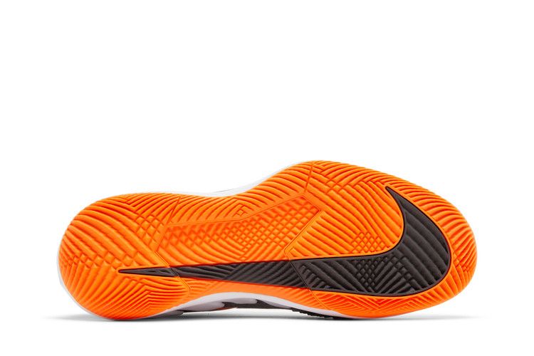 Nike Court Air Zoom Vapor X Knit HC 'Metallic Dark Grey Total Orange' — Metallic Dark Grey/Smoke Grey/Total Orange