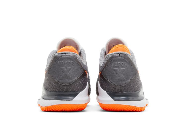 Nike Court Air Zoom Vapor X Knit HC 'Metallic Dark Grey Total Orange' — Metallic Dark Grey/Smoke Grey/Total Orange