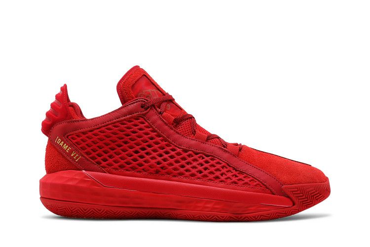 adidas Dame 6 Leather 'Scarlet' — Scarlet/Gold Metallic/Scarlet