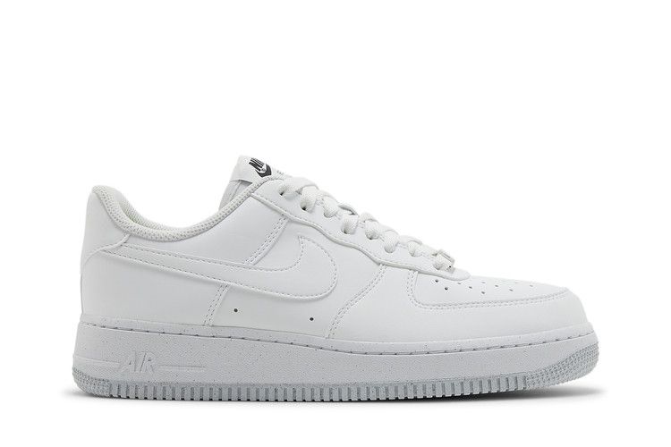 Nike Wmns Air Force 1 'Move To Zero - Triple White' — White/Black/Metallic Silver/White (2)