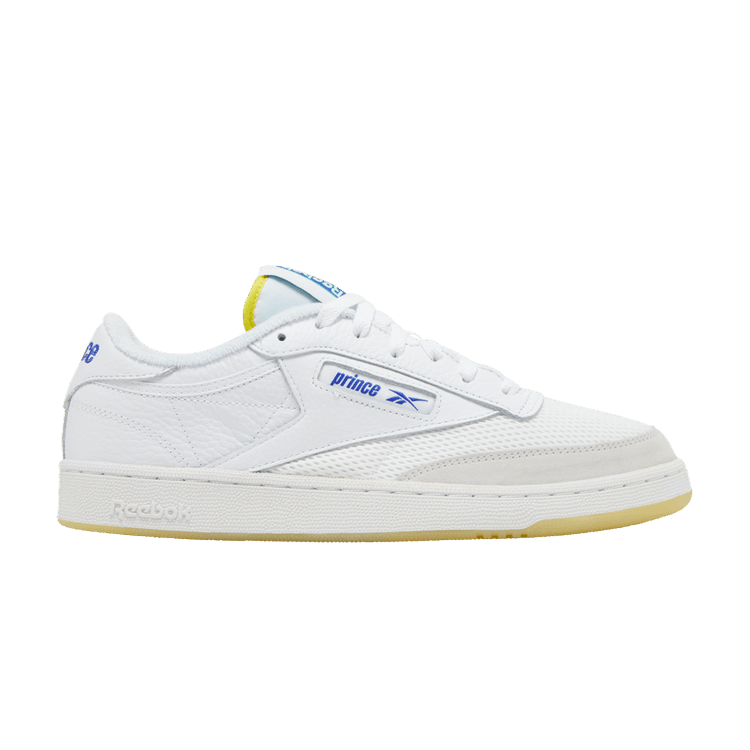 Prince x Reebok Club C 85 'White Bright Cobalt' — Footwear White/Stinger Yellow/Bright Cobalt