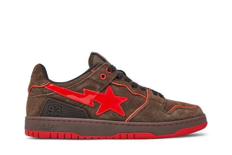BAPE Sk8 Sta 'Brown Red' — Brown/Red/Orange