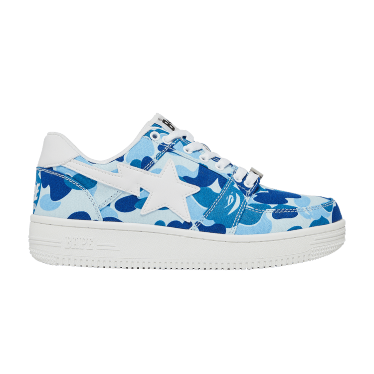 Bapesta Low '20th Anniversary - Blue ABC Camo' — Blue/White