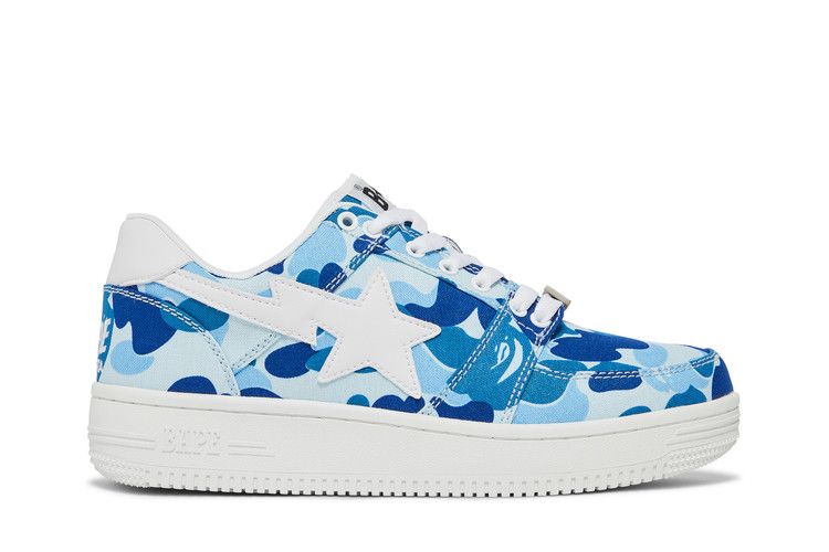 Bapesta Low '20th Anniversary - Blue ABC Camo' — Blue/White