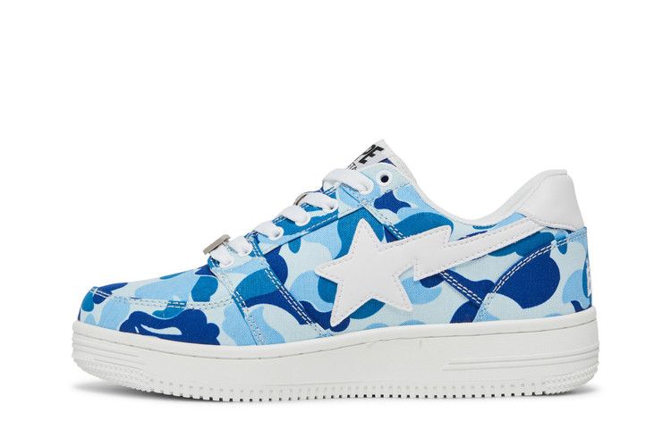 Bapesta Low '20th Anniversary - Blue ABC Camo' — Blue/White