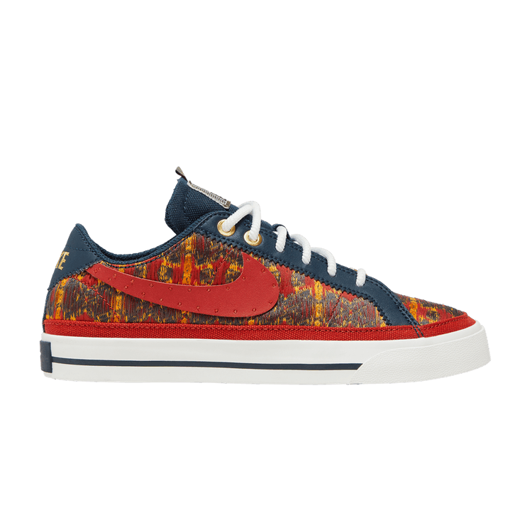 Nike Serena Williams Design Crew x Wmns Court Legacy 'Kente' — Armory Navy/Summit White/Metallic Gold/Cinnabar