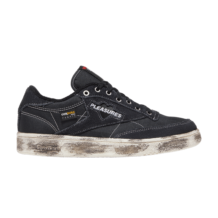 Pleasures x Reebok Club C 85 'Black Chalk' — Black/Black/Chalk