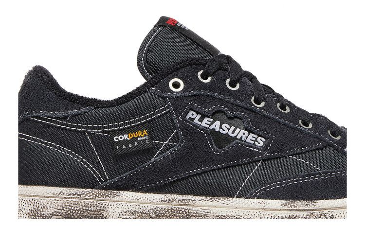 Pleasures x Reebok Club C 85 'Black Chalk' — Black/Black/Chalk