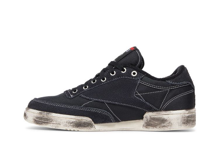 Pleasures x Reebok Club C 85 'Black Chalk' — Black/Black/Chalk