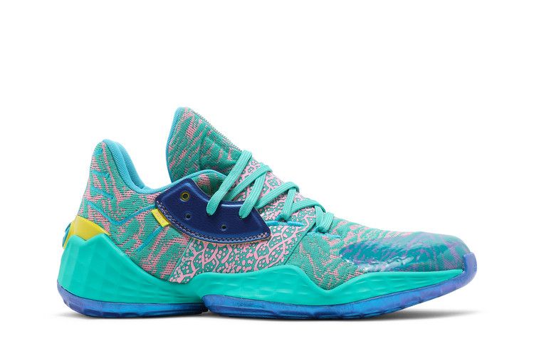 Adidas Harden Vol. 4 GCA 'Shock Mint' — Shock Mint/Light Pink/Bright Yellow