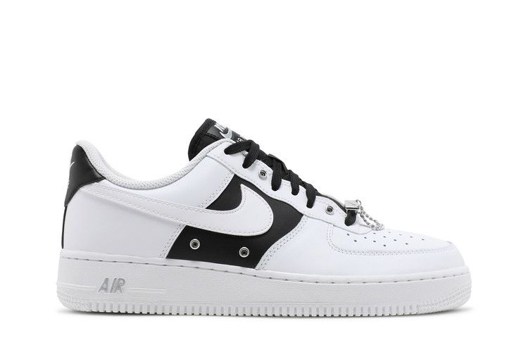 Nike Air Force 1 '07 Premium 'Silver Chain - White' — White/Black/Metal Silver/White (2)