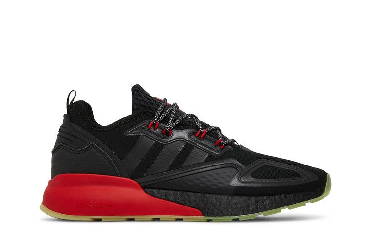 adidas ZX 2K Boost 'Black Scarlet' — Core Black/Core Black/Scarlet
