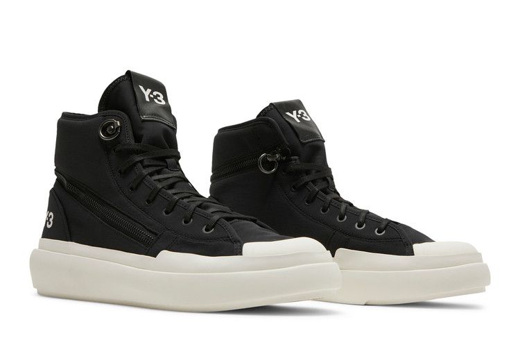 adidas Y-3 Ajatu Court High 'Black White' — Black/Black/Core White