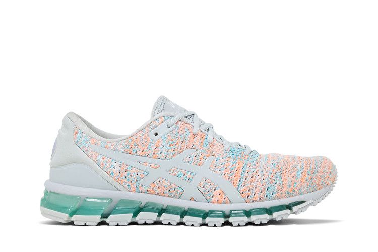 ASICS Wmns Gel Quantum 360 Knit 2 'Glacier Grey Aruba Blue' — Glacier Grey/Orange Pop/Aruba Blue