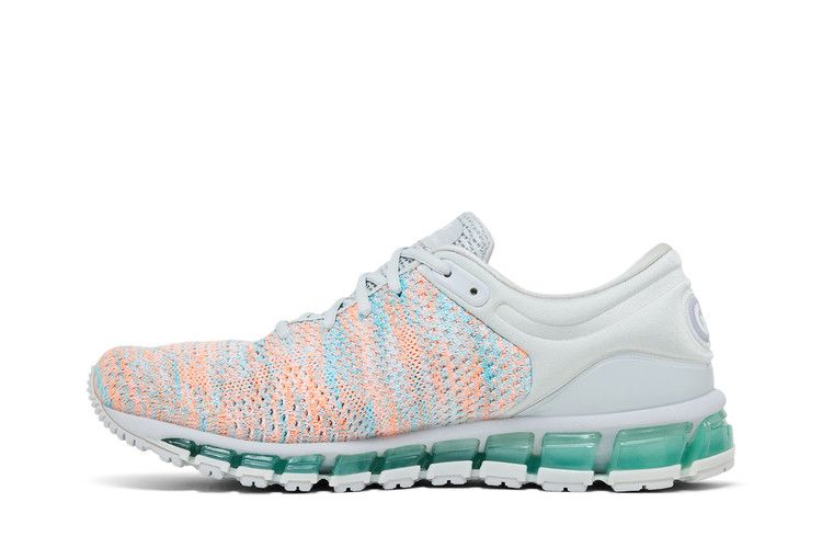 ASICS Wmns Gel Quantum 360 Knit 2 'Glacier Grey Aruba Blue' — Glacier Grey/Orange Pop/Aruba Blue
