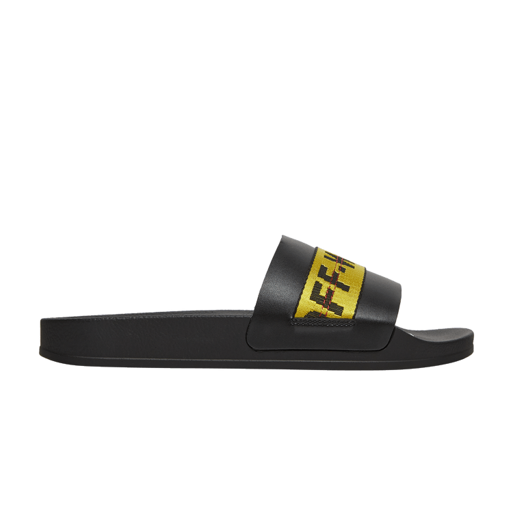 Off-White Industrial Sliders 'Black Yellow' — Black/Yellow