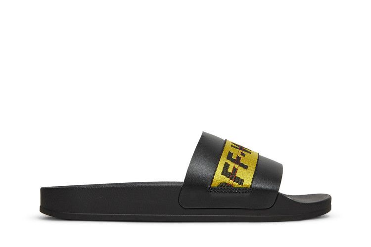 Off-White Industrial Sliders 'Black Yellow' — Black/Yellow