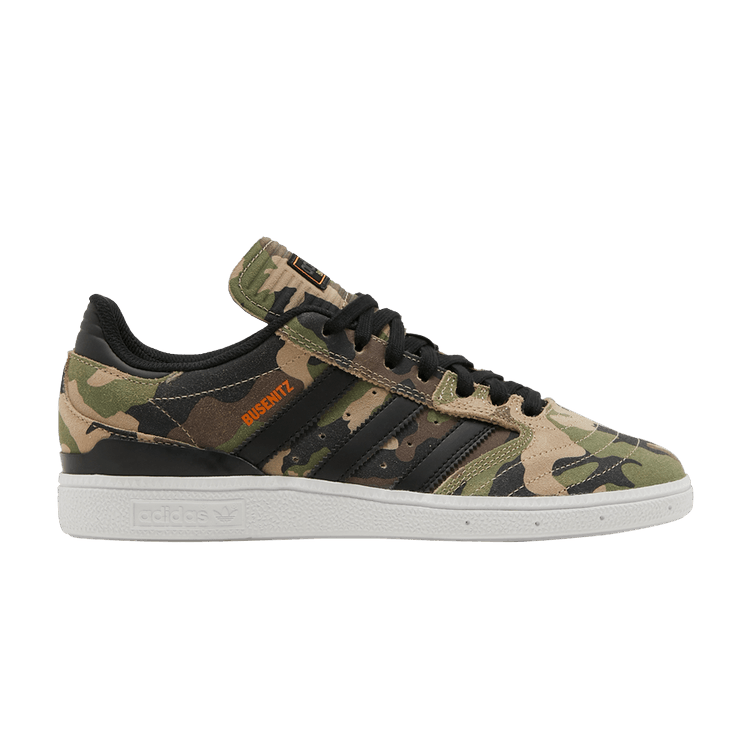 Adidas Busenitz 'Camo' — Cloud White/Core Black/Signal Orange