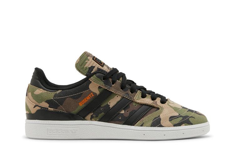 Adidas Busenitz 'Camo' — Cloud White/Core Black/Signal Orange