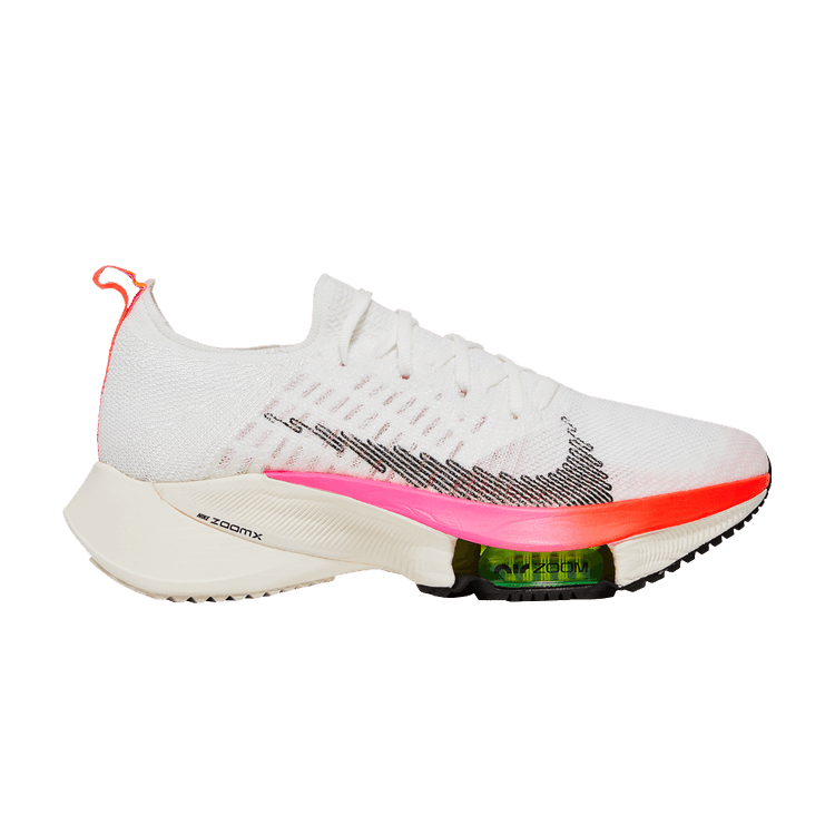 Nike Wmns Air Zoom Tempo NEXT% Flyknit 'Rawdacious' — White/Washed Coral/Pink Blast/Black