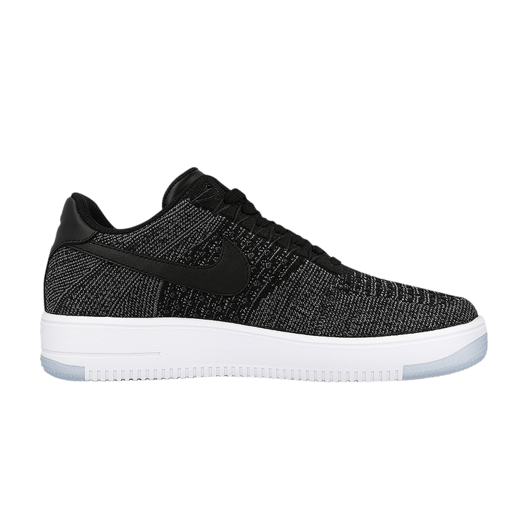Nike Air Force 1 Flyknit Low 'Black White' — Black/Dark Grey/White/Black