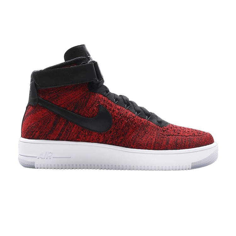 Nike Air Force 1 Mid Ultra Flyknit 'University Red' — University Red/Black-Team Red-White