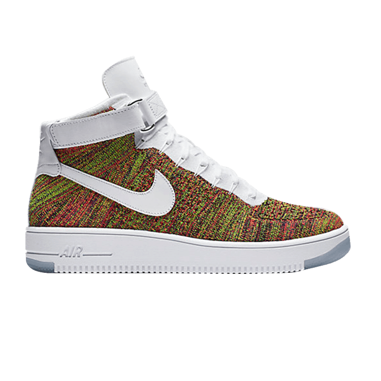 Nike Air Force 1 Ultra Flyknit 'Multi-Color' — Volt/Bright Crimson/Court Purple/White