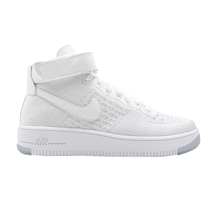 Nike Wmns Air Force 1 Flyknit 'Triple White' — White/White-Pure Platinum