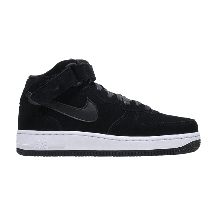 Nike Wmns Air Force 1 '07 Mid 'Seasonal - Black Suede' — Black/Black/White