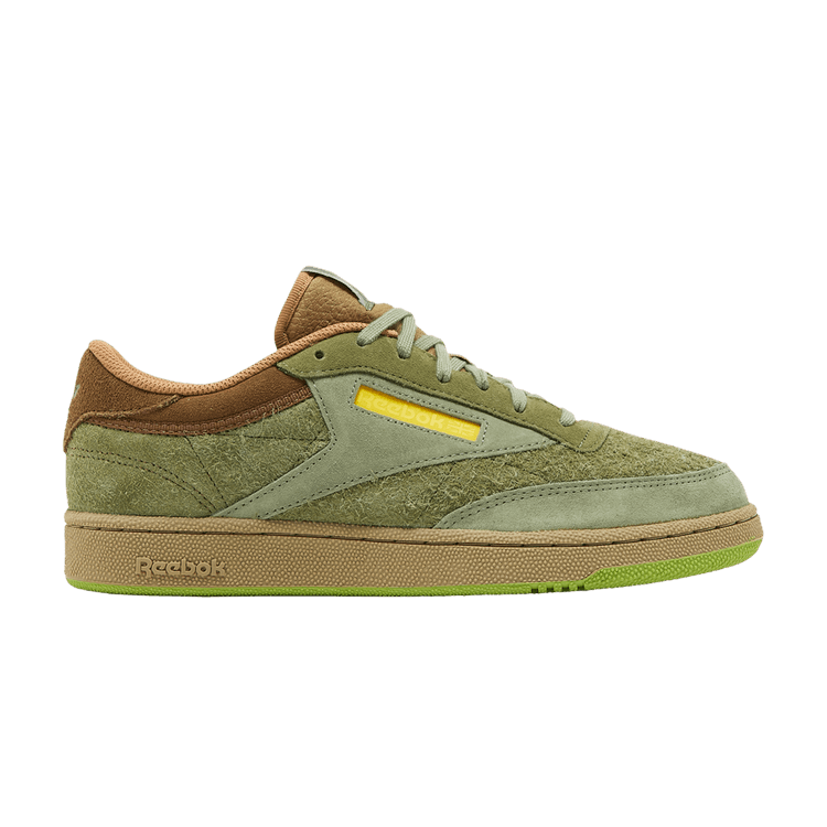 National Geographic x Reebok Club C 'The Lost Forest' — Washed Green/Acid Gold/Soft Camel