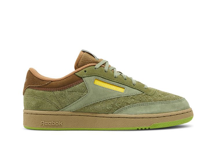 National Geographic x Reebok Club C 'The Lost Forest' — Washed Green/Acid Gold/Soft Camel