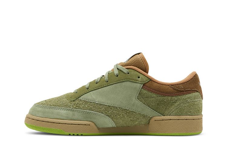 National Geographic x Reebok Club C 'The Lost Forest' — Washed Green/Acid Gold/Soft Camel