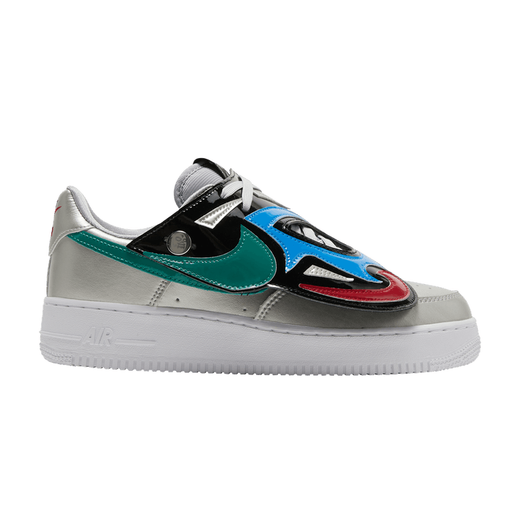Nike Air Force 1 '07 LV8 'Lucha Libre' — Metallic Silver/Black/Gym Red/Green Noise