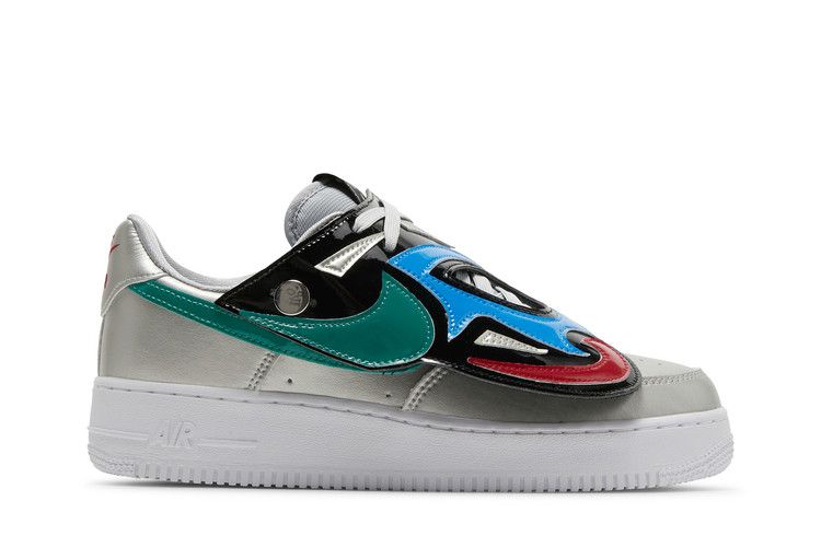 Nike Air Force 1 '07 LV8 'Lucha Libre' — Metallic Silver/Black/Gym Red/Green Noise (2)