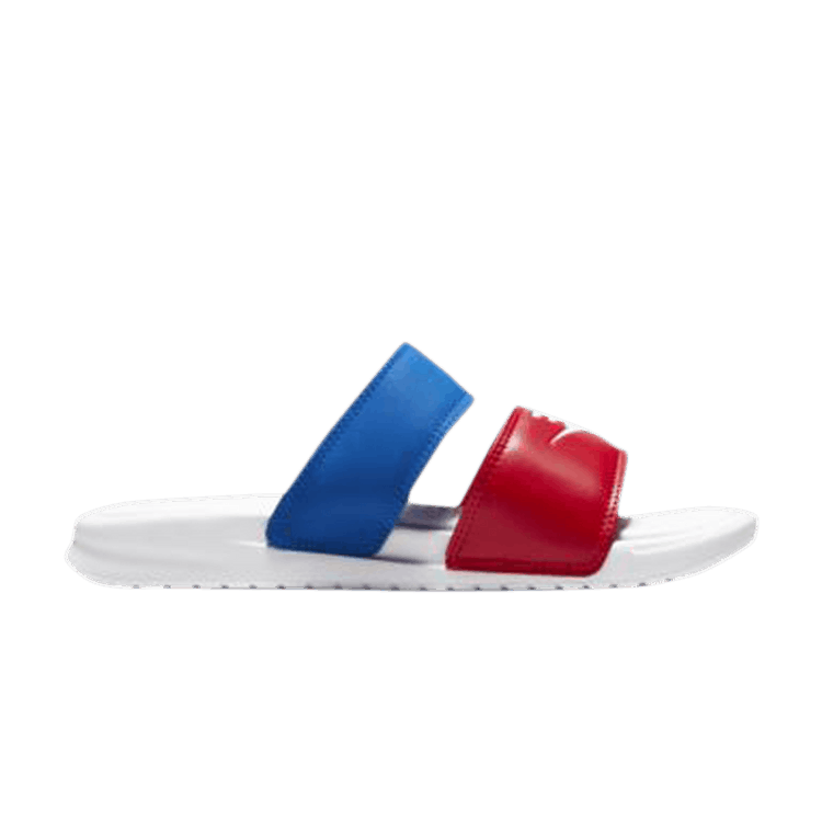 Nike Wmns Benassi Duo Ultra Slide 'University Red Game Royal' — White/University Red/Game Royal/White