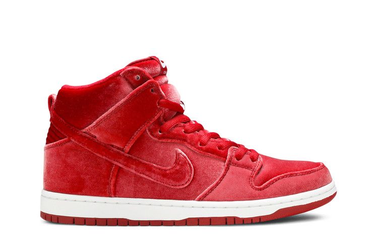 Nike SB Dunk High PRM 'Red Velvet' — gym red/gym red-white (2)