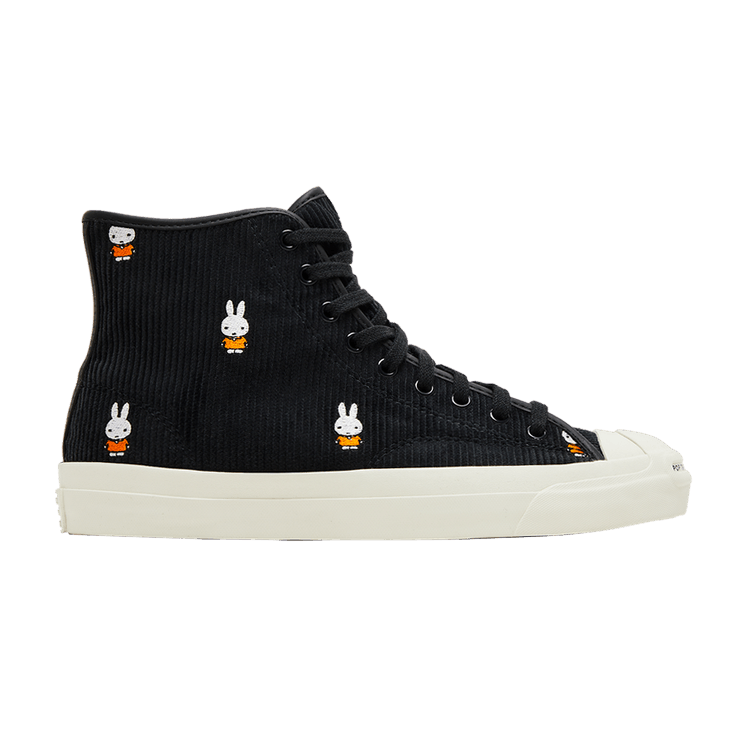 POP Trading Company x Converse Jack Purcell Pro High 'All Over Miffy' — Black/White/Egret