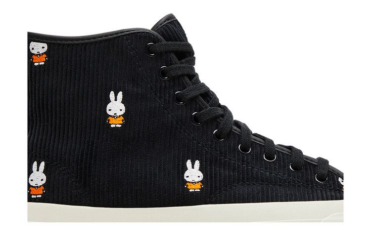POP Trading Company x Converse Jack Purcell Pro High 'All Over Miffy' — Black/White/Egret