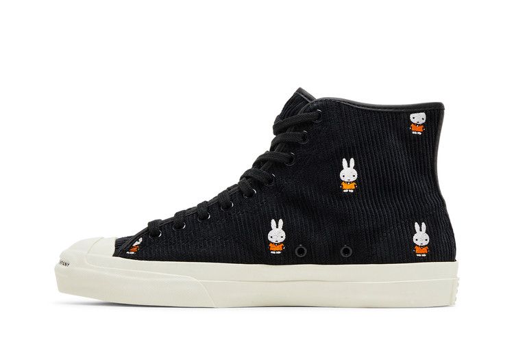 POP Trading Company x Converse Jack Purcell Pro High 'All Over Miffy' — Black/White/Egret
