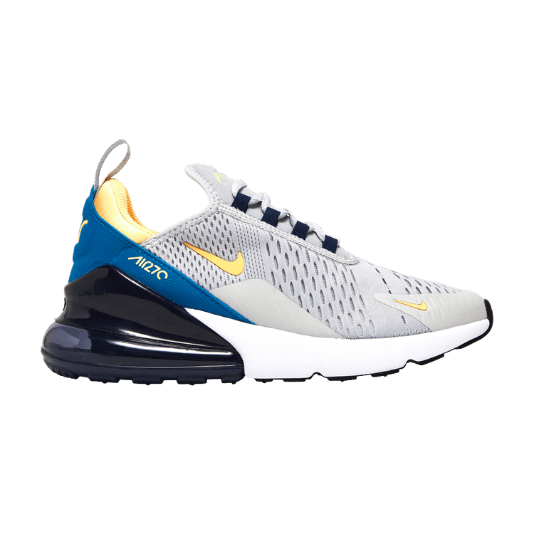 Nike Air Max 270 GS 'Grey Fog Midnight Navy' — Grey Fog/Midnight Navy/Imperial Blue/Melon Tint