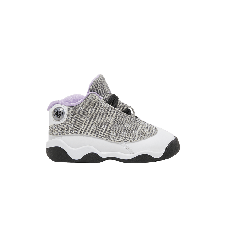 Air Jordan 13 Retro TD 'Houndstooth' — White/Black/Lilac/Metallic Silver