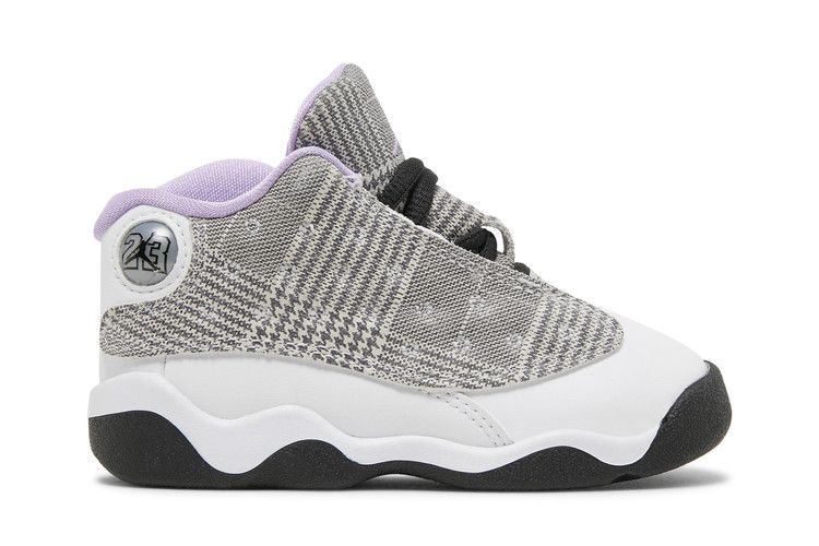 Air Jordan 13 Retro TD 'Houndstooth' — White/Black/Lilac/Metallic Silver