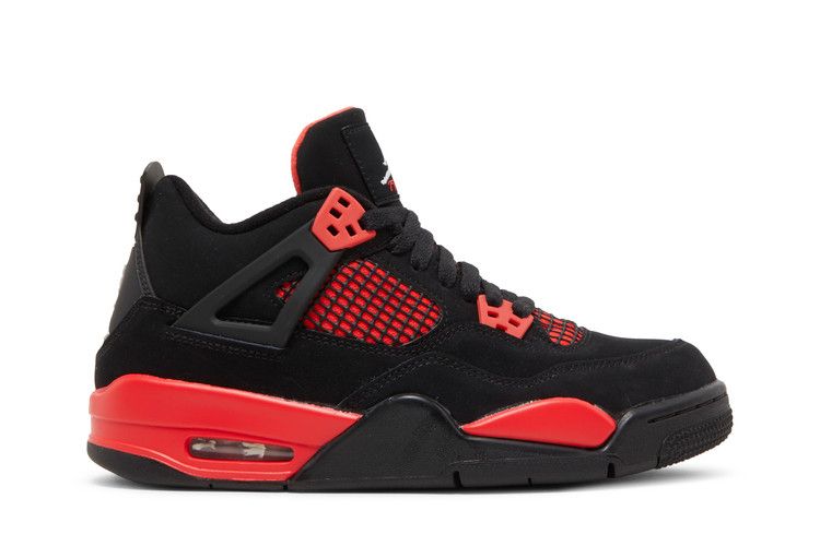 Air Jordan 4 Retro GS 'Red Thunder' — Black/Multi-Color/Multi-Color/Crimson