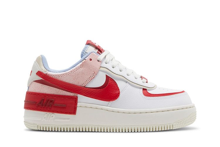 Nike Wmns Air Force 1 Shadow 'Cracked Leather' — Summit White/Gym Red/Aluminum/University Red (2)