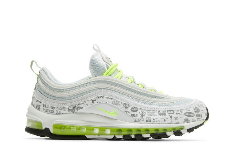 Nike Air Max 97 'Reflective Logo' — White/Black/Pure Platinum/Volt (2)