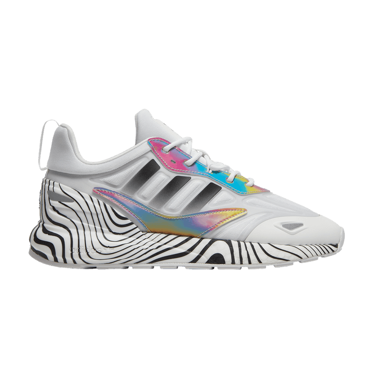 Patrick Mahomes x adidas ZX 2K Boost 'Hypnotic Lines' — Cloud White/Core Black/Silver Metallic