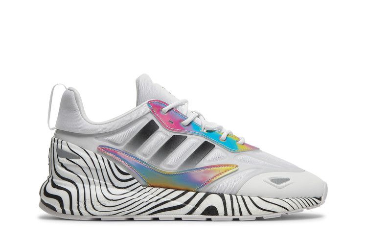 Patrick Mahomes x adidas ZX 2K Boost 'Hypnotic Lines' — Cloud White/Core Black/Silver Metallic