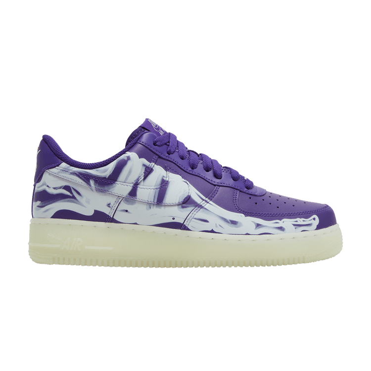 Nike Air Force 1 Low 'Purple Skeleton' — Court Purple/Court Purple/White