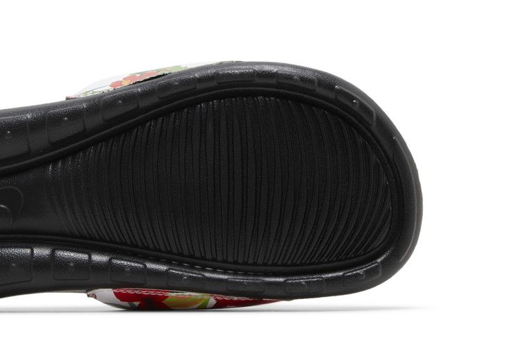 Nike Wmns Victori One Printed Slide 'Floral - Black' — White/Siren Red/Atomic Green/Black