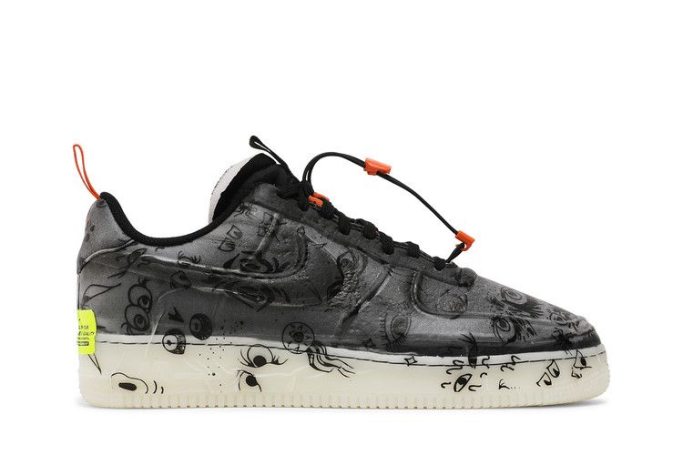 Nike Air Force 1 Experimental 'Halloween' — Black/Black/Starfish/White (2)